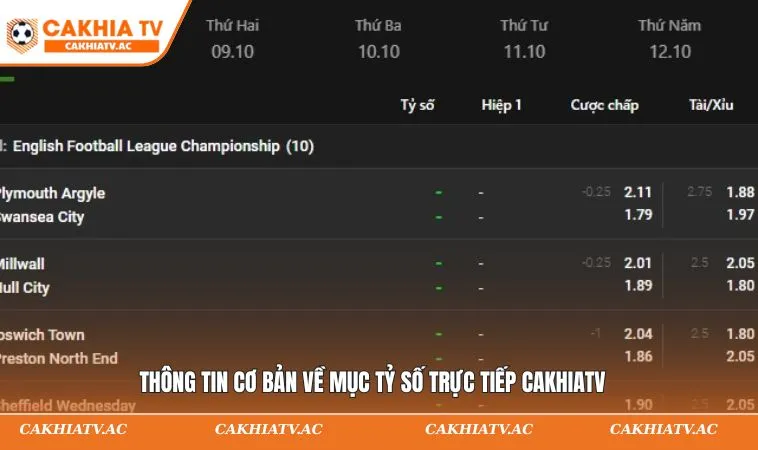 Livescore Thể Thao – Cập Nhật Tỷ Số Nhanh Và Chuẩn Xác 1 Thông tin cơ bản về mục tỷ số trực tiếp CAKHIATV